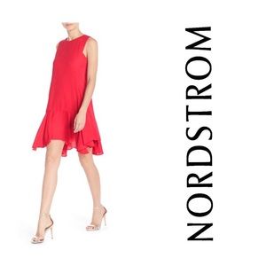 Chelsea 28 Ruffle Hem Chiffon Shift Dress